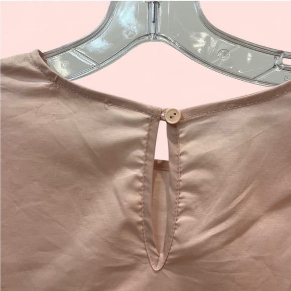 Elegant Pink Tie Cuff Blouse - Picture 4 of 5